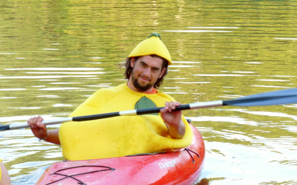 Costumed kayak renter near Harpers Ferry - River & Trail Outfitter
