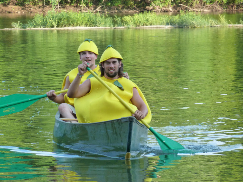 Costumed canoe renters near Harpers Feery - River & Trail Outfitter