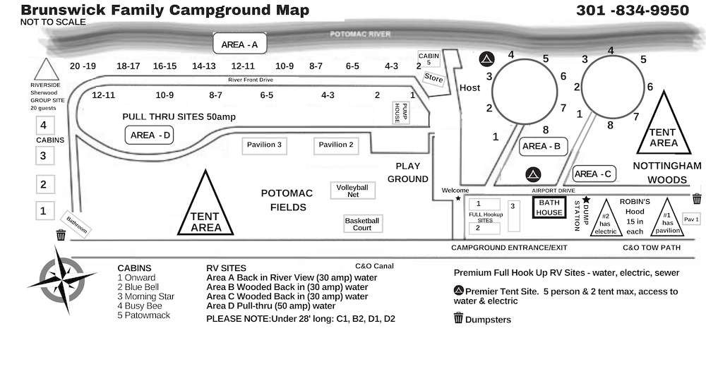Brunswick Family Campground Map