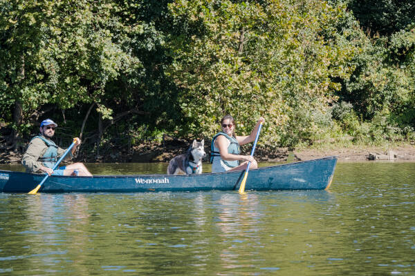 Multi Day canoe with dog near Harpers Ferry - River and Trail Outfitters