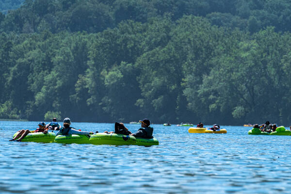 Tubers on the gentle Shenandoah River - River and Trail Outfitters