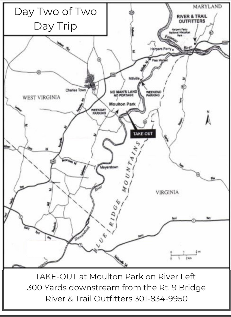 Shenandoah River Map - Day 2 of 2