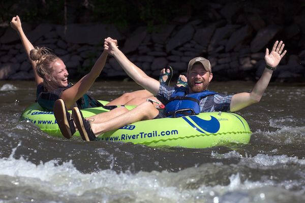 Couple tubing near Harpers Ferry - River & Trail Outfitters