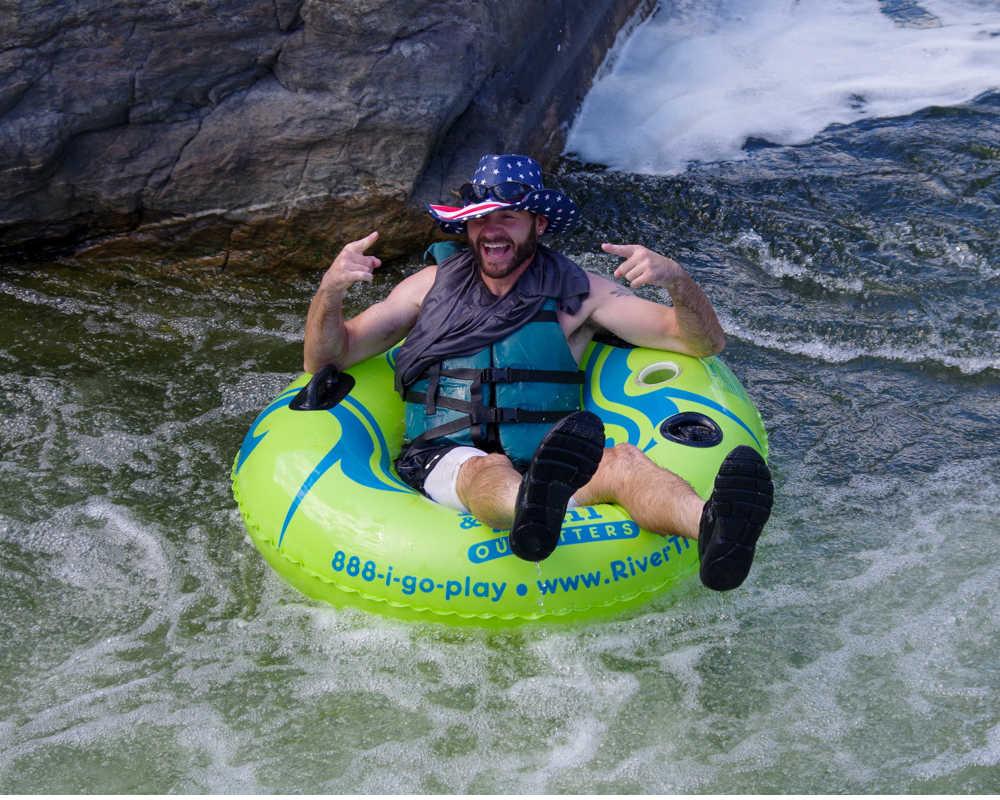 white water tuber in harpers ferry